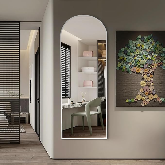 Rowjut Floor Mirror Arched Full Length Mirrors, Mirror Full Length Standing