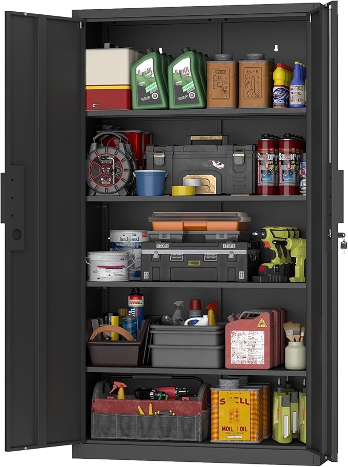 GREATMEET Metal Garage Storage Cabinets, Utility Cabinet