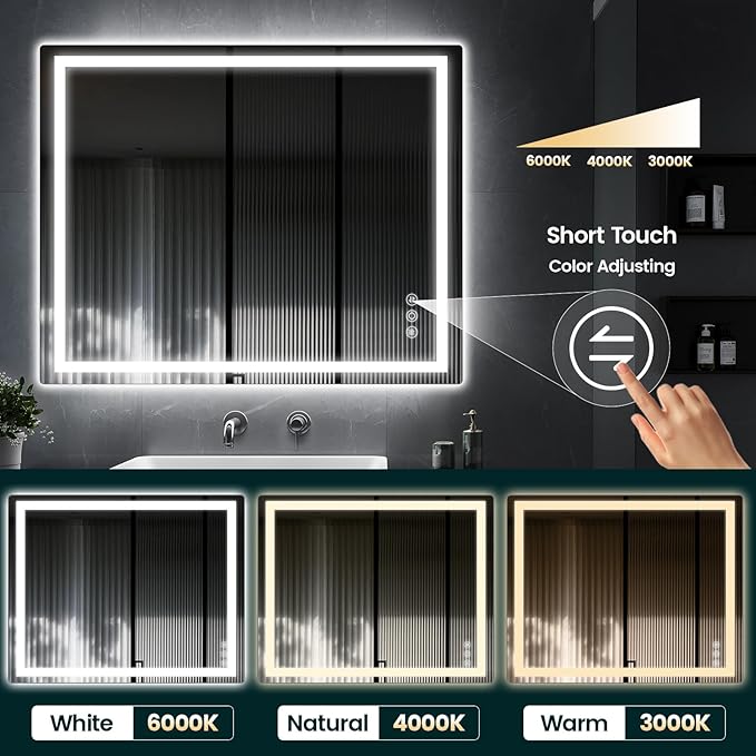 Memobarco 32"x 40" Bathroom Mirror