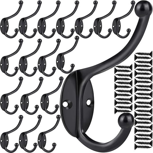 ZEYU 20Pcs Wall Hooks, Coat Hooks Hardware Heavy Duty Hooks