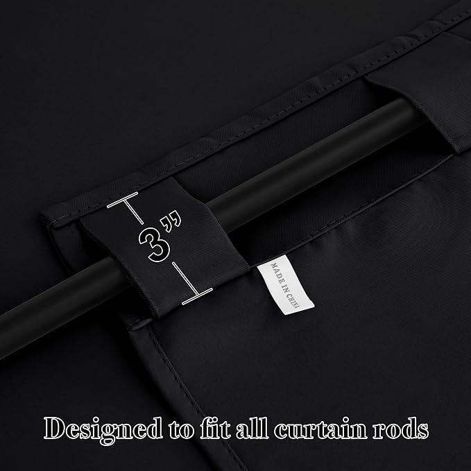 RYB HOME Blackout Curtains for Bedroom, Window Shades Thermal Insulating