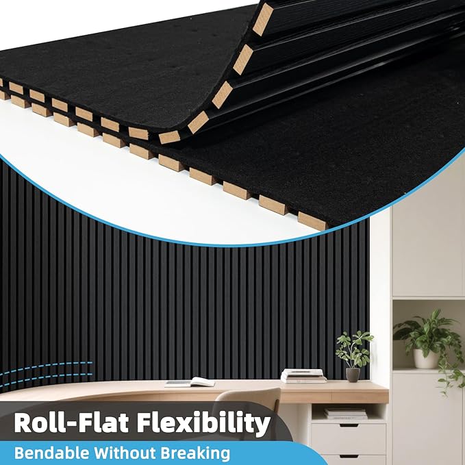 Art3d 2-Pack Acoustic Wood Slat Wall Panel