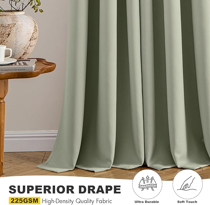 MIULEE Blackout Curtains for Bedroom Living Room 2 Panels, Thermal Insulated
