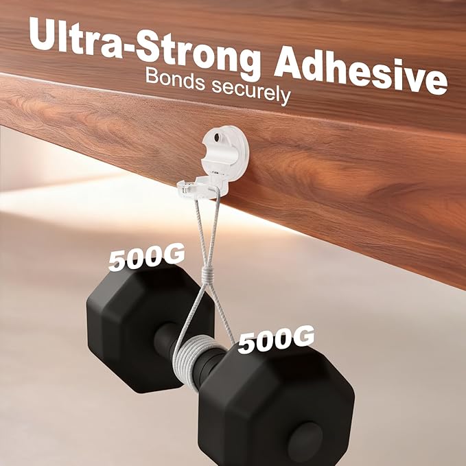 6 Pack Cord Organizer Magnetic Cable Clips, 360°Rotation Cable Clips - Adjustable Cord Holder for Nightstand, Adhesive Cable Management Cord Clips, Cable Holder & Charger Organizer（Clear）