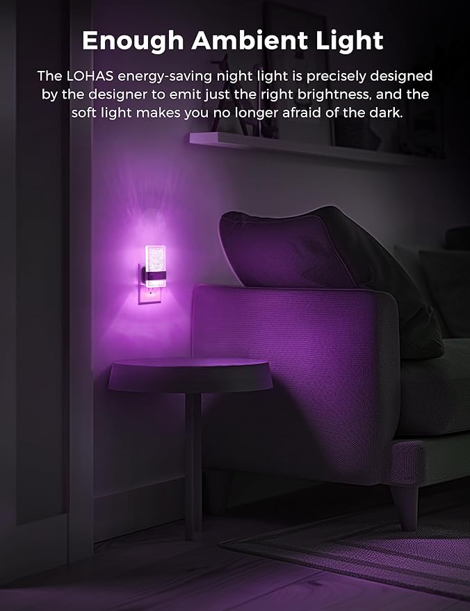 L LOHAS LED Night Lights Plug Into Wall, Color Changing Night Light