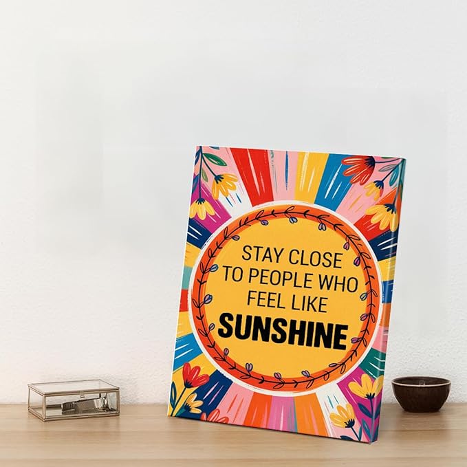 Inspirational Sunshine Wall Art Decor, Motivational Canvas Painting Pictures