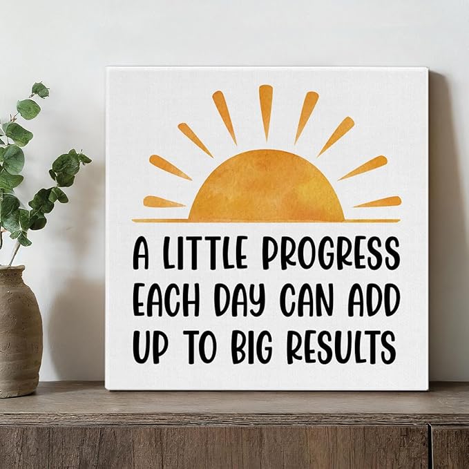 Inspirational Office Wall Art Decor, Motivational Add Up to Big Results