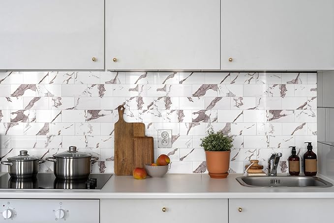 StyloVue 100 Pieces Peel and Stick Backsplash