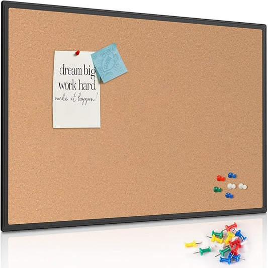 Cork Board Bulletin Board 48" x 36", Office Board