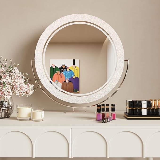 CRE8TIVE Off-White Glitter Wallpaper Border Peel and Stick Wall Border Glitter
