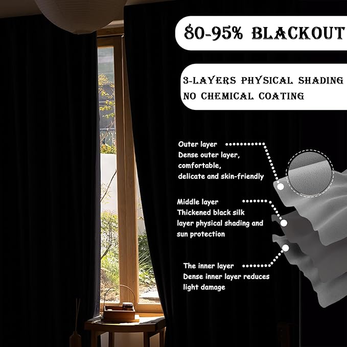 Room Divider Curtains for Ceiling Track Rod, 4.3 ft Wide x 9 ft Tall, 1 Panel