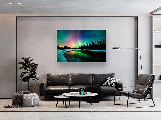 S01969 Wall Art HD Aurora Scenery Painting on Canvas Prints Stretched and