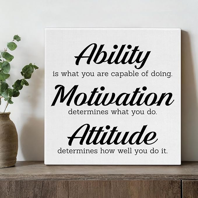 Inspirational Office Wall Decor, Motivational Plaques