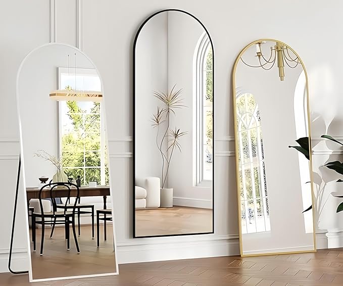 Rowjut Floor Mirror Arched Full Length Mirrors, Mirror Full Length Standing