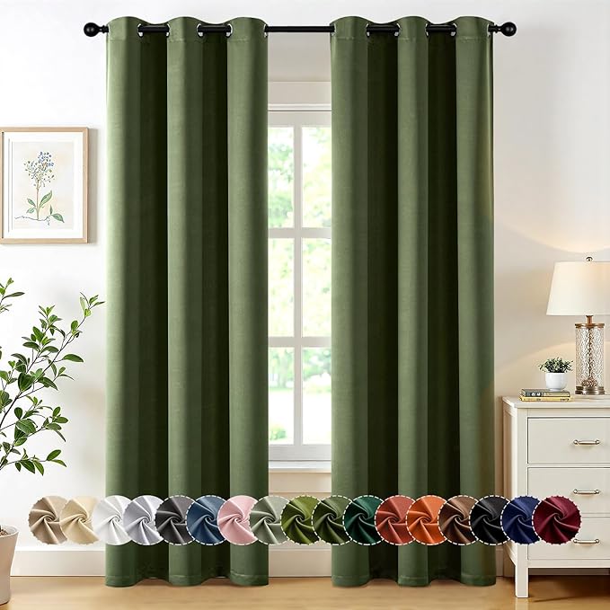 MIULEE Blackout Curtains for Bedroom Living Room 2 Panels, Thermal Insulated