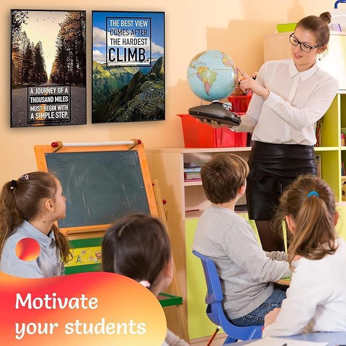 Throwbacktraits Canvas Motivational Wall Art – Set of 6 Inspirational Prints