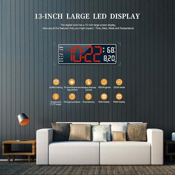 Digital Clock, Digital Wall Clock