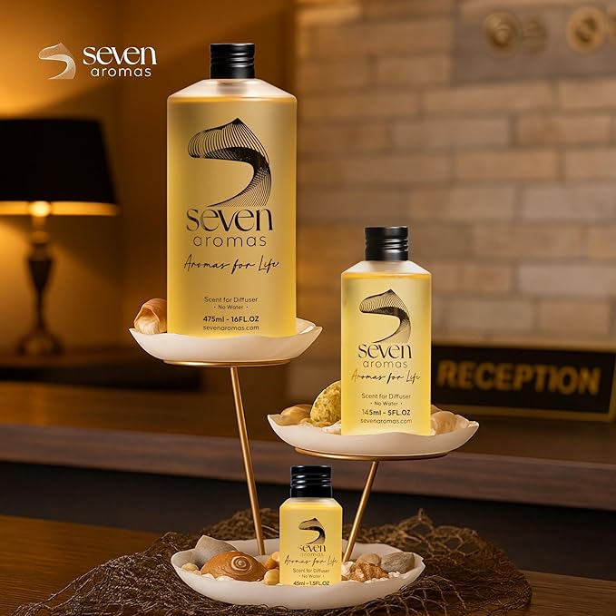 SevenAromas Hotel Scent Diffuser Oil, Luxury Hotel-Inspired Essential Oil for Aromatherapy & HVAC Diffusers – Premium Dropper Bottle - 145 ml 5 FL oz (Silver Rain)