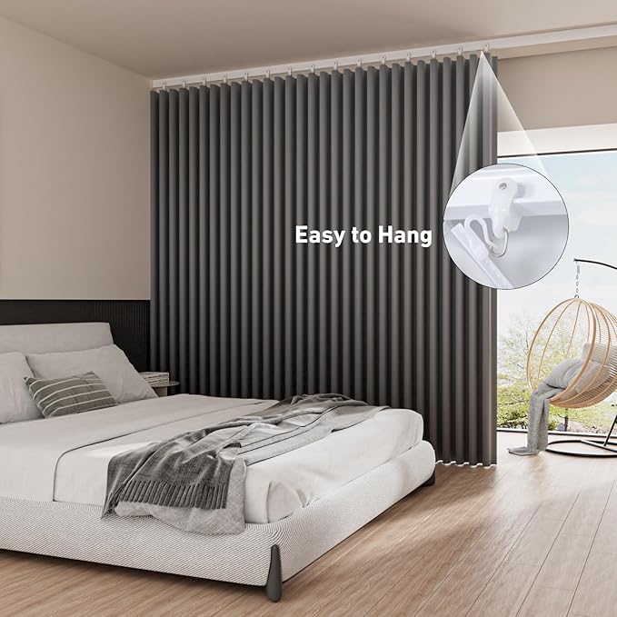Room Divider Blackout Curtains Extra Wide Ceiling Mounted Curtains Track Sets