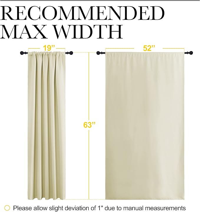 NICETOWN Blackout Curtains for Living Curtains, Room Darkening Curtains &