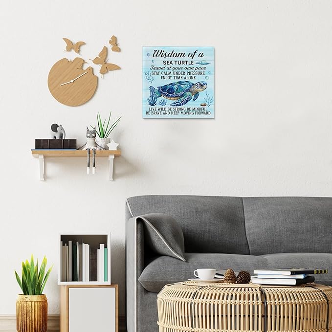 Sea Turtle Wall Art Decor Inspirational Wall Decor Posters Beach Themed