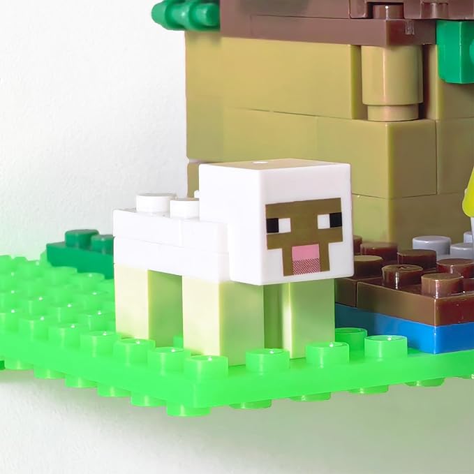 12 Wall Display Shelf for Lego Bricks, 4x5 inch Dual-Sided Floating Shelves