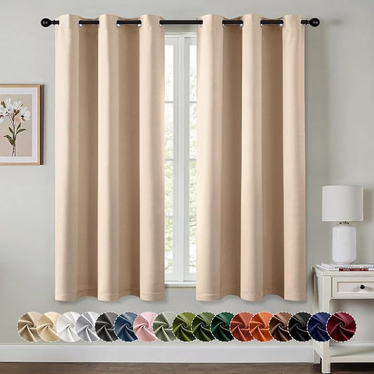 MIULEE Blackout Curtains for Bedroom Living Room 2 Panels, Thermal Insulated
