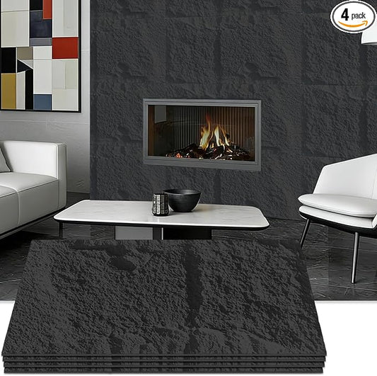 3D Faux Stone Wall Panels, Cement Texture Thicker Accent