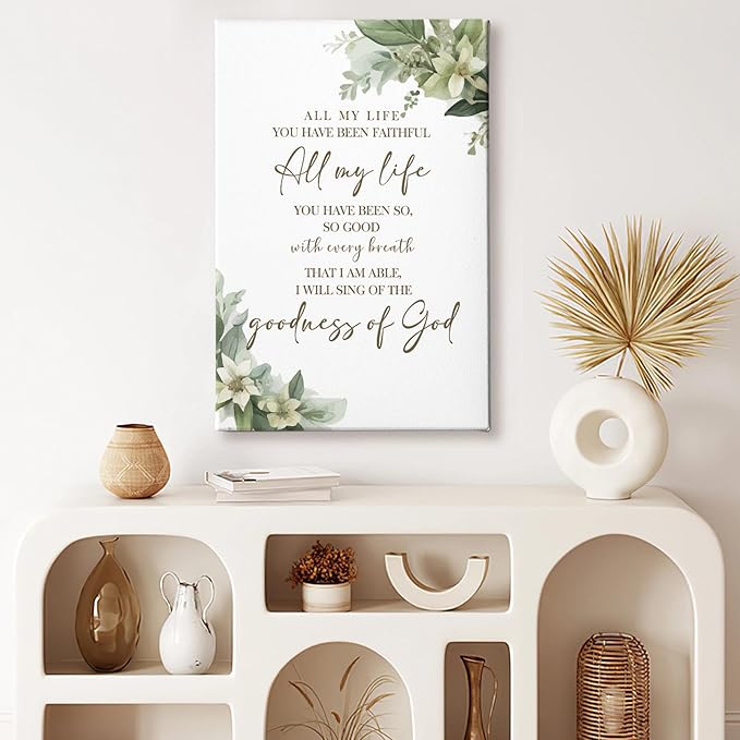 HIWX Christian Wall Decor, All My Life You Have Been Faithful Bible Verse