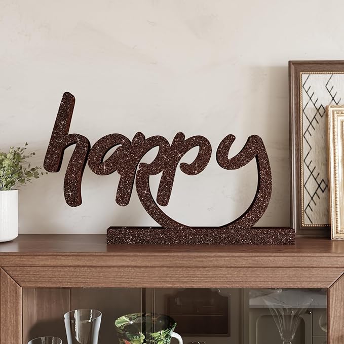 CRE8TIVE Dark Brown Glitter Wallpaper Border Peel and Stick Wall Border 8"x80"