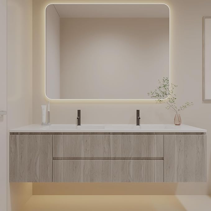 Light Wood Contact Paper for Cabinets Wood Grain Vinyl Wrap Grey Wood Wallpaper