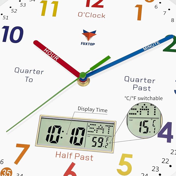 Foxtop Digital and Analog Learning Clock