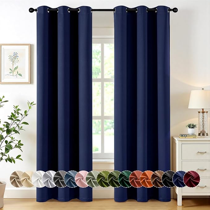 MIULEE Blackout Curtains for Bedroom Living Room 2 Panels, Thermal Insulated