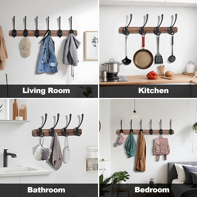 Wall Hooks for Hanging, 20-Pcs Heavy Duty Metal Coat Hooks, for Living Room