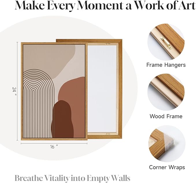 Framed Mid Century Modern Boho Wall Art