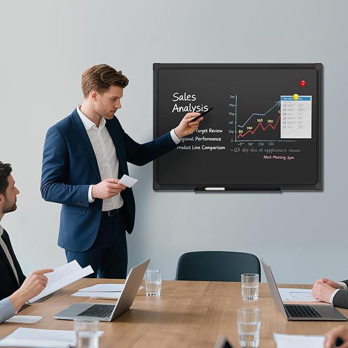 SELEAD Magnetic Chalkboard 24 x 18 Inches