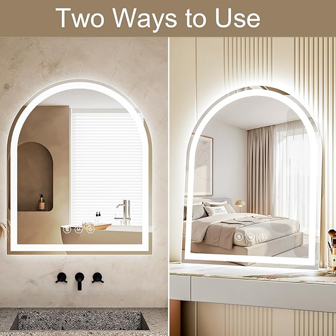 Arched LED Bathroom Mirrors