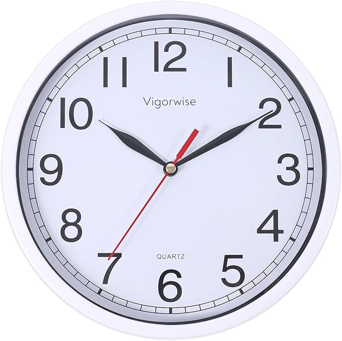 Wall Clock, 8 Inch Silent Sweep Movement Accurate Small Clocks Kitchen/Living
