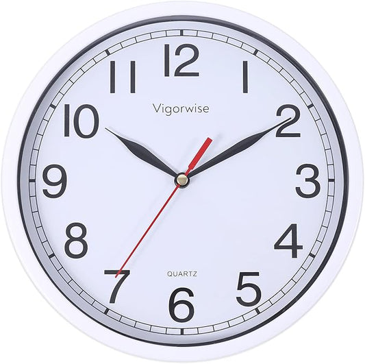Wall Clock, 8 Inch Silent Sweep Movement Accurate Small Clocks Kitchen/Living