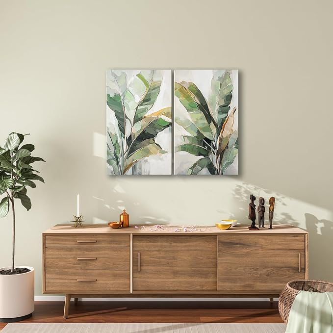 Botanical Wall Art Set Hand Painted,