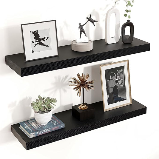 Venusmiles Floating Shelves for Wall 24 inch Long, Engineered Wood Wall Shelves
