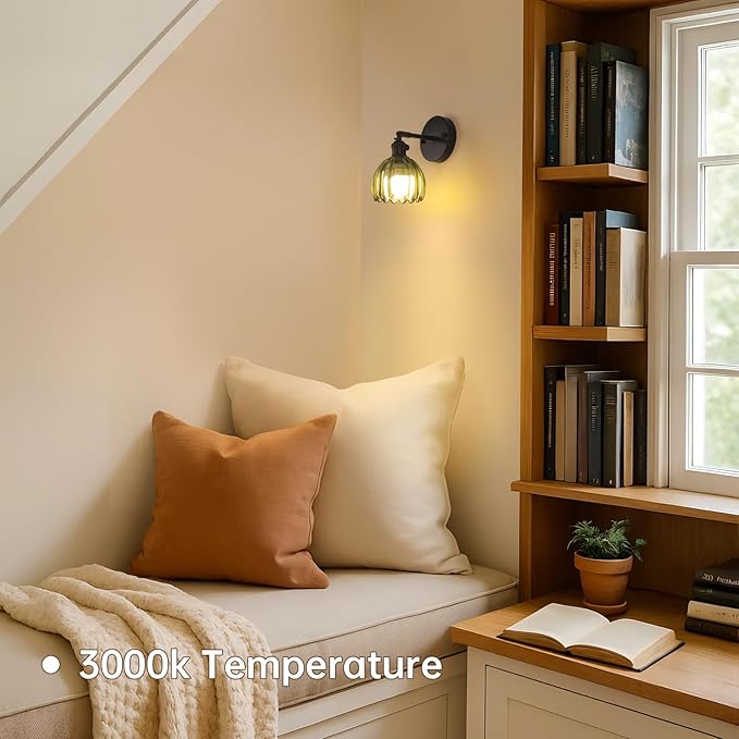 Shenmoyl Vintage Battery Operated Wall Sconce