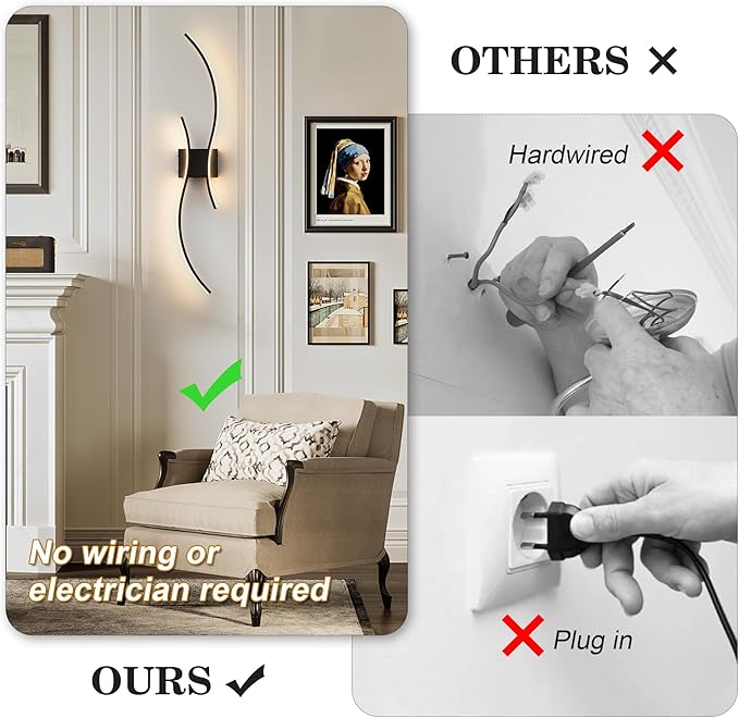 KARTOOSH Battery Operated Wall Sconce