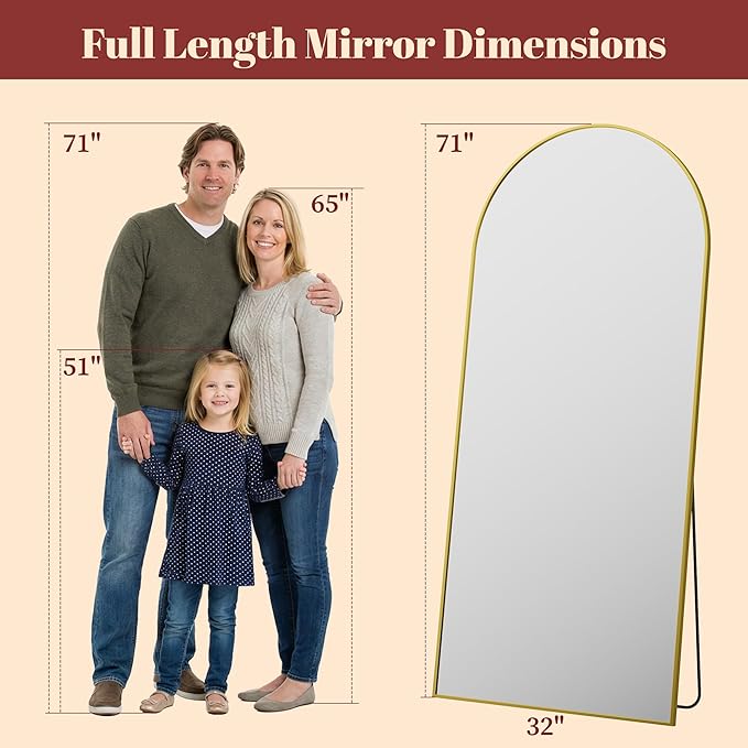 Suidia 71"x32" Arched Full Length Mirror