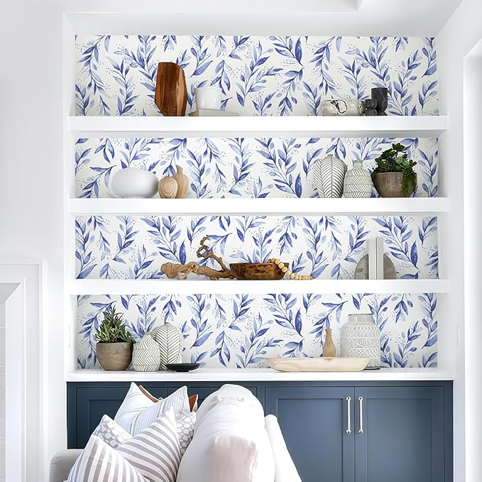 Livebor Leaf Peel and Stick Wallpaper Olive Leaf Contact Paper 17.7inch x