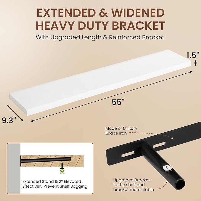 Dreamland 55 Inches Floating Shelves