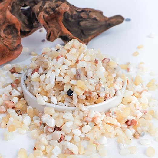 CJGQ 2.4lb Aquarium Gravel for Plants,1/5 Inch Natural Decorative River Rocks for Succulent and Cactus Landscaping, Natural Small Rocks for Fish Tanks, Vases & Terrariums