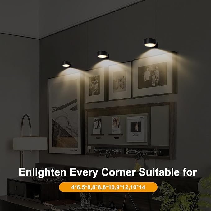 3-Pack Battery Operated Picture Light Magnetic Painting Light