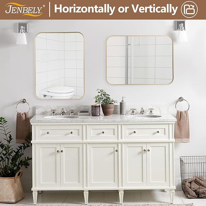 Gold Mirror, 22x30 Inch Framed Rectangle Mirror