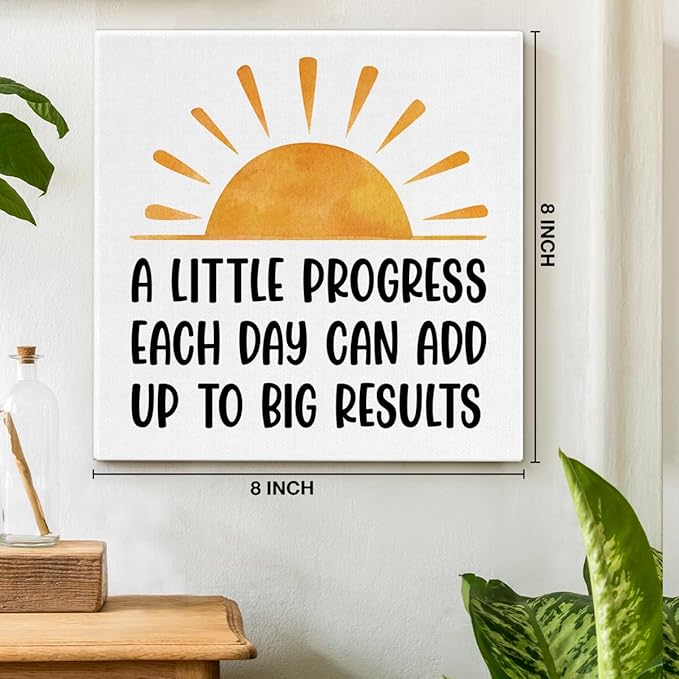 Inspirational Office Wall Art Decor, Motivational Add Up to Big Results
